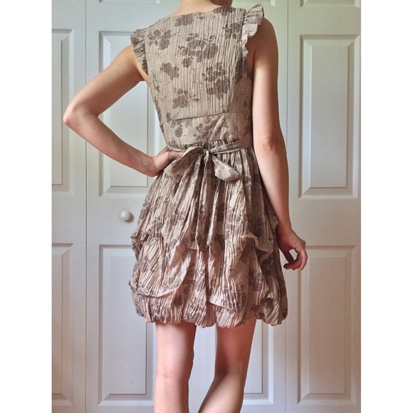 ModCloth Zio Tea Floral Drape Hem Dress - Picture 2 of 4